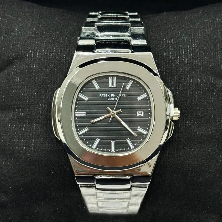 Patek Philippe Silver - Black Dial